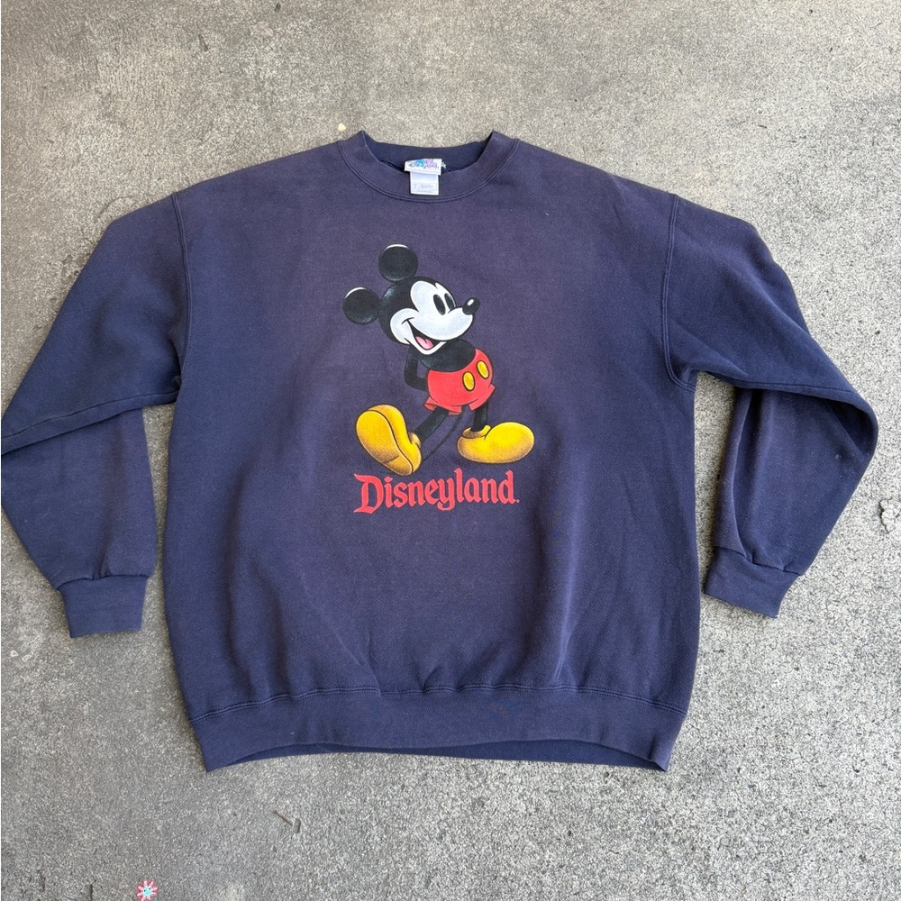 Vintage Disney Navy Blue Mickey Mouse Sweater Made In USA